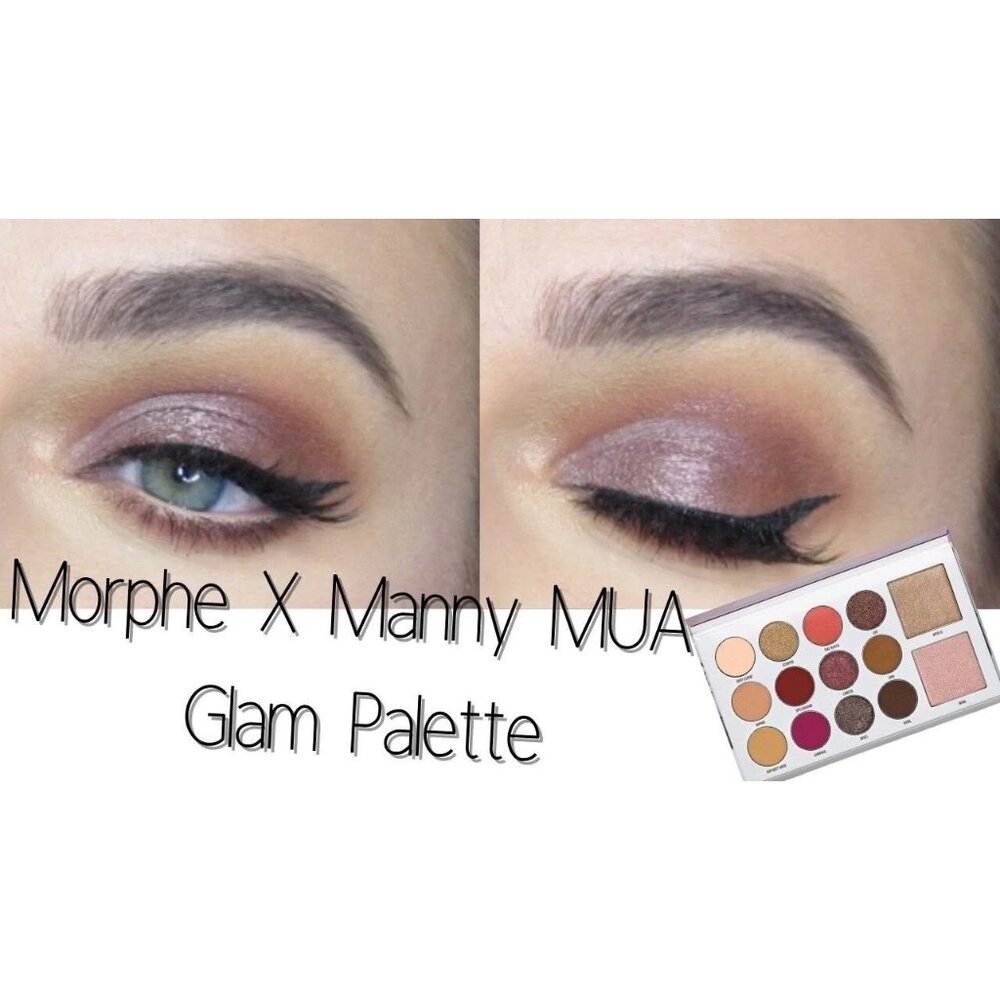 Morphe x Manny Mua Glam Palette Eyeshadow + Highlighter Palette NEW in Box